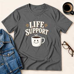Coffee Life Support T Shirt Gift For Adults