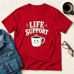 Coffee Life Support T Shirt Gift For Adults