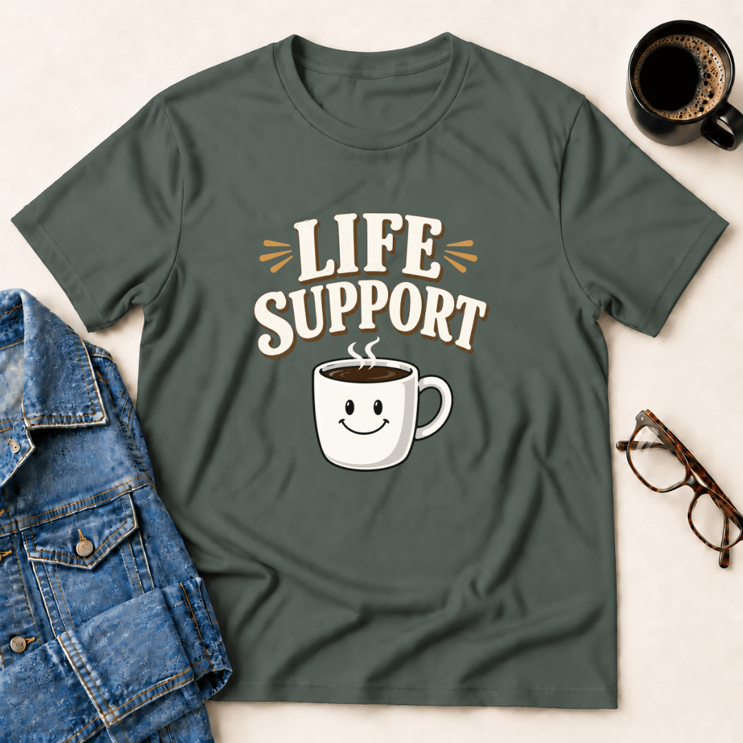 Coffee Life Support T Shirt Gift For Adults