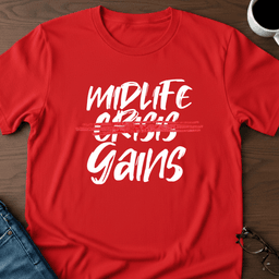 Midlife Gains T Shirt Gift For Adults