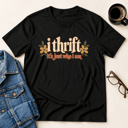 I Thrift Its Just Who I Am T Shirt Gift For Adults