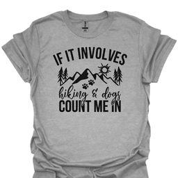 Hiking And Dogs Tee Gift For Hiker