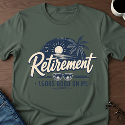 Retirement Looks Good On Me T Shirt Gift For Adults
