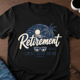 Retirement Looks Good On Me T Shirt Gift For Adults