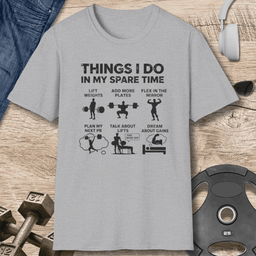 My Spare Time T Shirt Gift For Fitness Lover