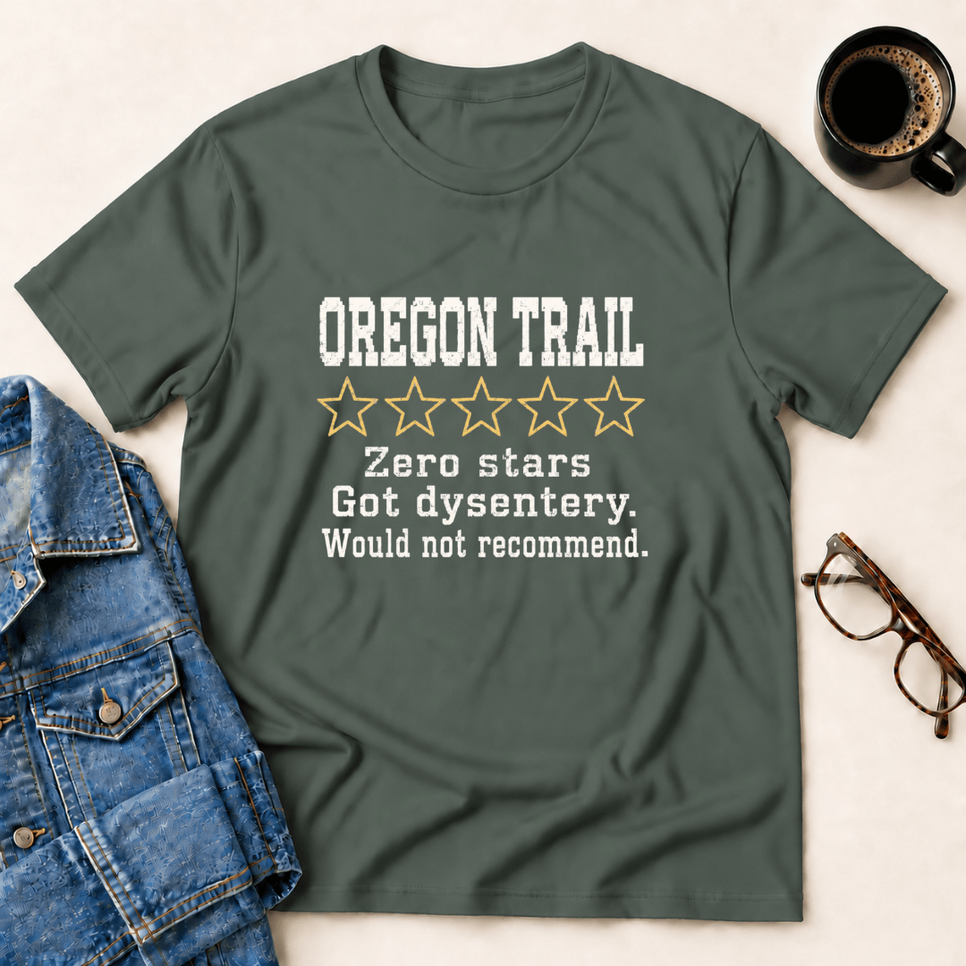 Oregon Trail Zero Stars T Shirt Gift For Adults