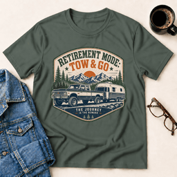 Retirement Mode Tow And Go T Shirt Gift For Adults
