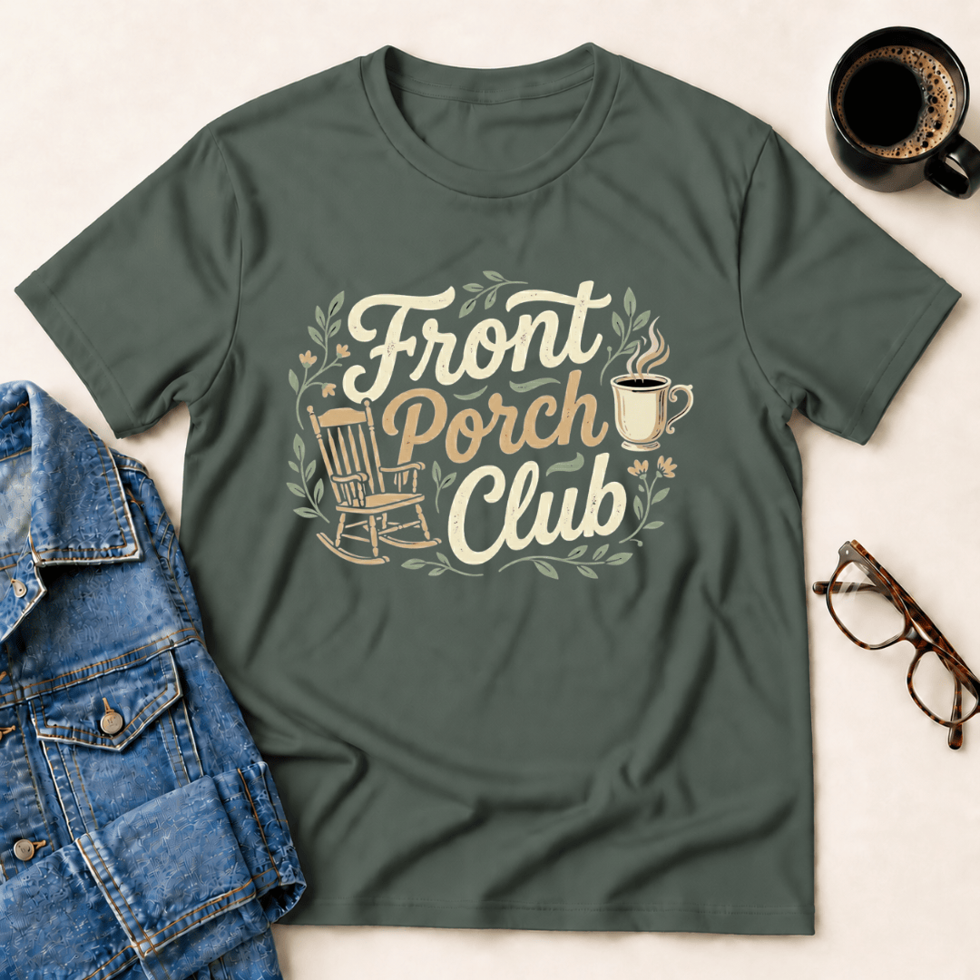 Front Porch Club T Shirt Gift For Adults