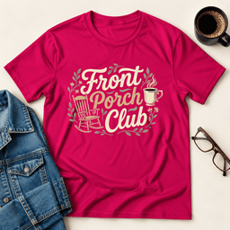 Front Porch Club T Shirt Gift For Adults