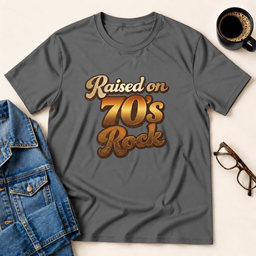 Raised On 70s Rock T Shirt Gift For Adults