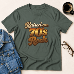 Raised On 70s Rock T Shirt Gift For Adults