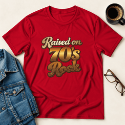 Raised On 70s Rock T Shirt Gift For Adults