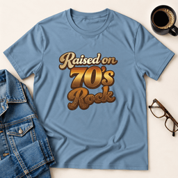 Raised On 70s Rock T Shirt Gift For Adults