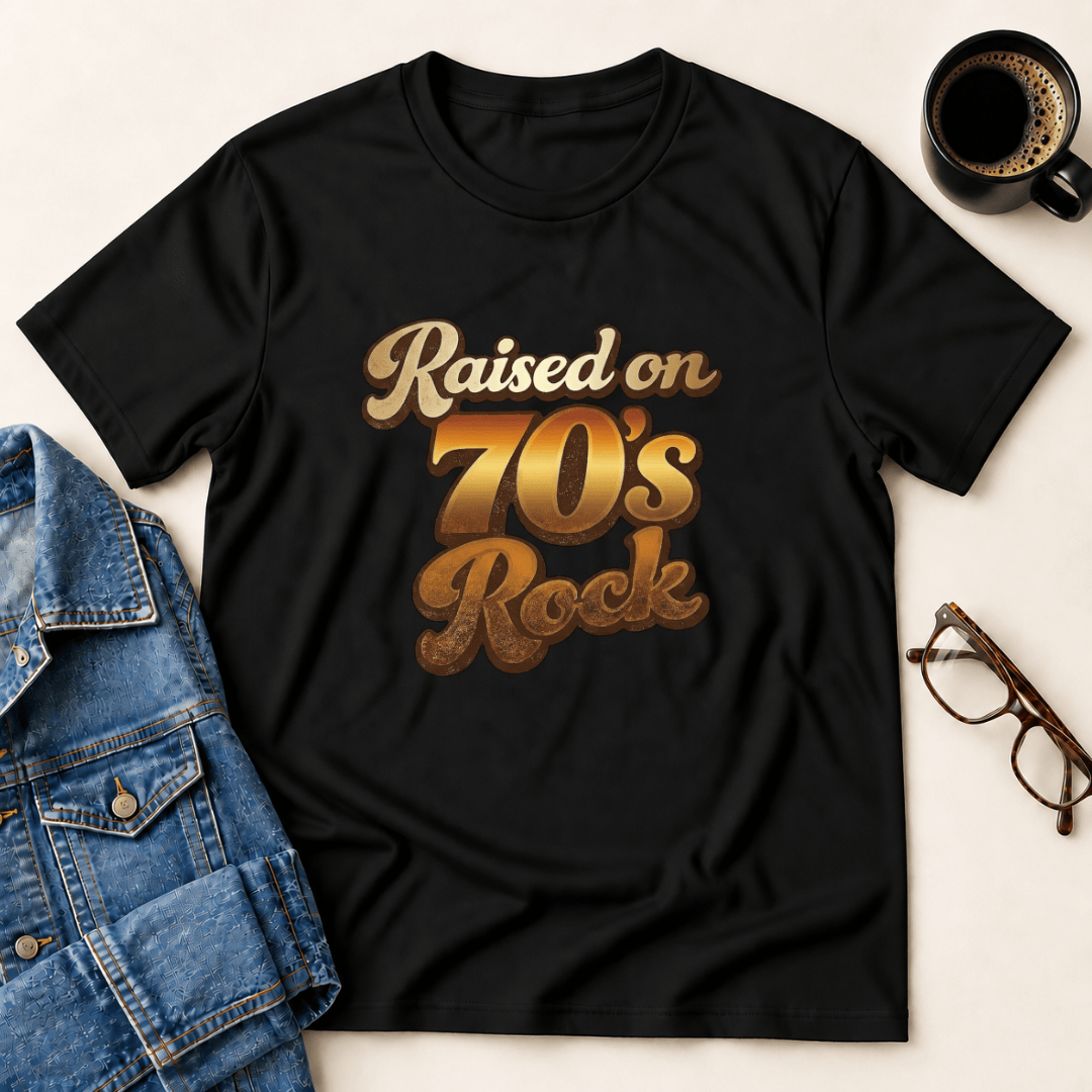 Raised On 70s Rock T Shirt Gift For Adults