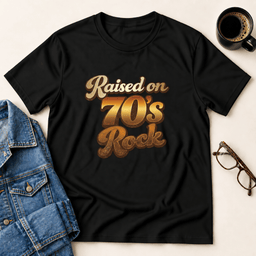 Raised On 70s Rock T Shirt Gift For Adults