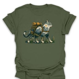 Backpack Cat T Shirt Gift For Hiker