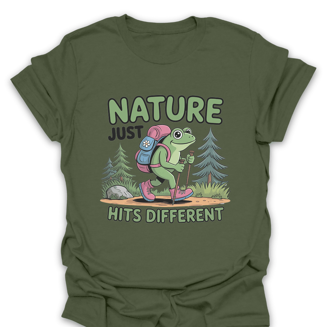 Nature Just Hits Different T Shirt Gift For Hiker