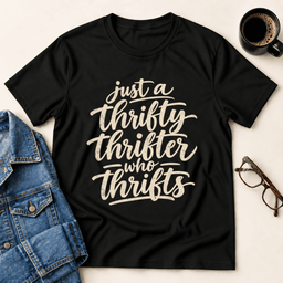Just A Thrifty Thrifter Who Thrifts T Shirt Gift For Adults