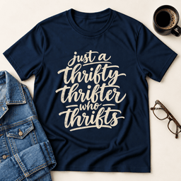 Just A Thrifty Thrifter Who Thrifts T Shirt Gift For Adults