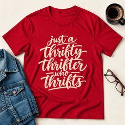 Just A Thrifty Thrifter Who Thrifts T Shirt Gift For Adults