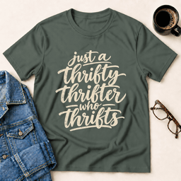 Just A Thrifty Thrifter Who Thrifts T Shirt Gift For Adults