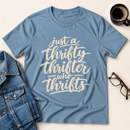 Just A Thrifty Thrifter Who Thrifts T Shirt Gift For Adults