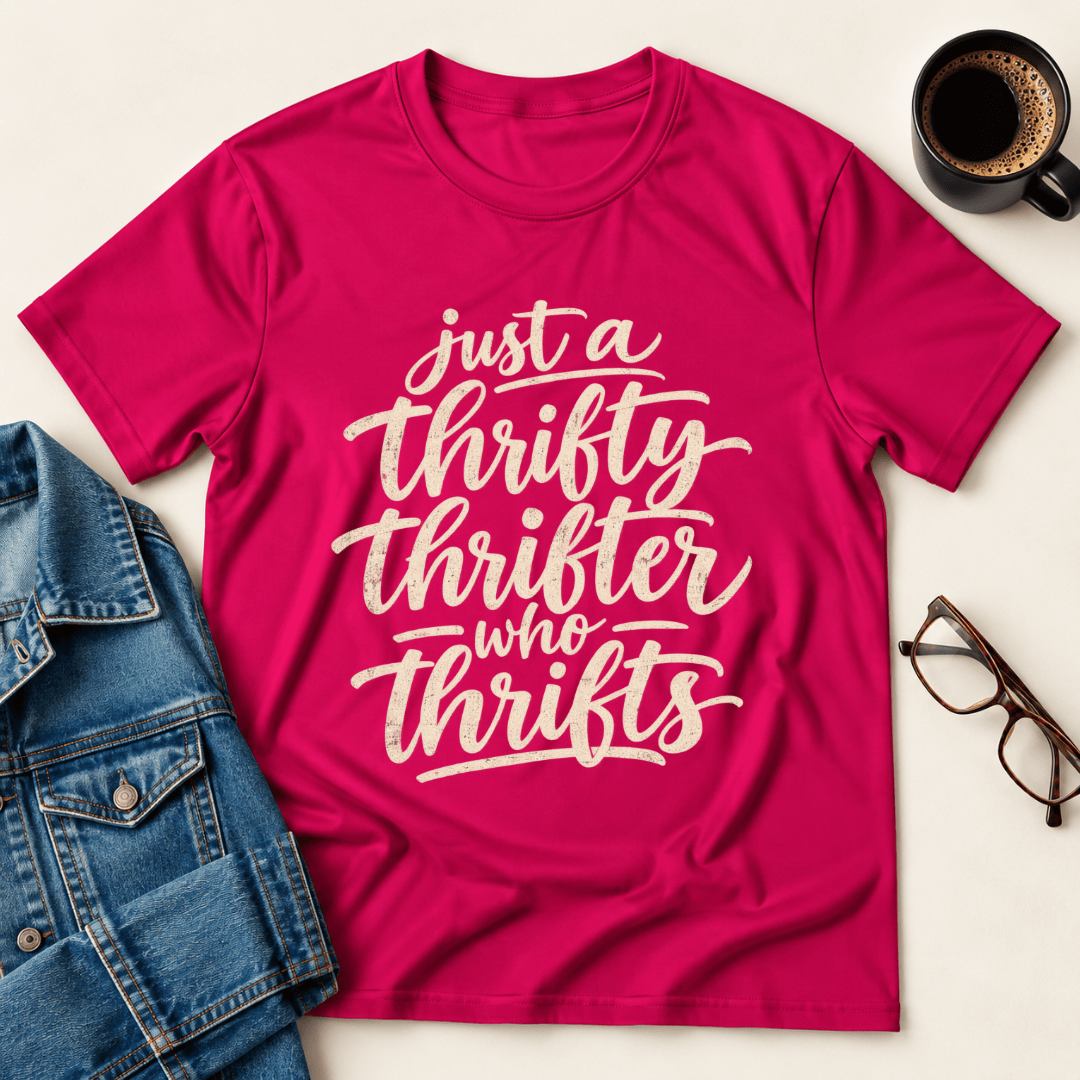 Just A Thrifty Thrifter Who Thrifts T Shirt Gift For Adults