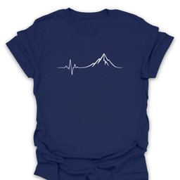 Mountain Heartbeat Tee Gift For Hiker