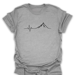 Mountain Heartbeat Tee Gift For Hiker