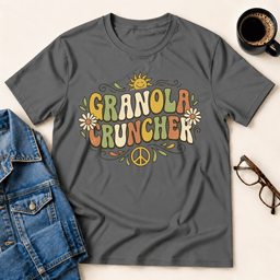 Granola Cruncher T Shirt Gift For Adults