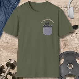 Pocket Cat T Shirt Gift For Fitness Lover