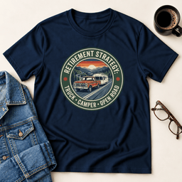 Retirement Strategy Open Road T Shirt Gift For Adults