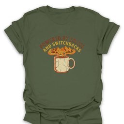 Coffee And Switchbacks T Shirt Gift For Hiker