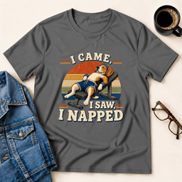 I Came I Saw I Napped T Shirt Gift For Adults