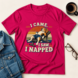I Came I Saw I Napped T Shirt Gift For Adults