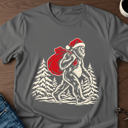 Santa Squatch T Shirt Gift For Adults