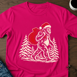 Santa Squatch T Shirt Gift For Adults