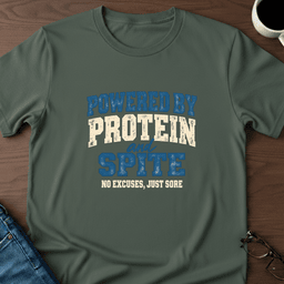 Powered By Protein And Spite T Shirt Gift For Adults
