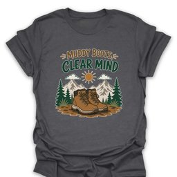 Muddy Boots Clear Mind T Shirt Gift For Hiker