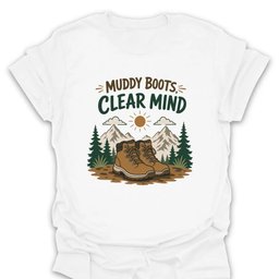 Muddy Boots Clear Mind T Shirt Gift For Hiker