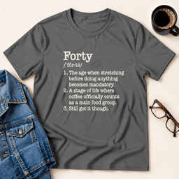Forty Defined Birthday T Shirt Gift For Adults