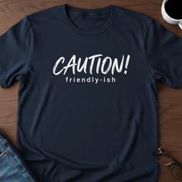 Caution Friendly Ish T Shirt Gift For Adults
