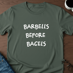 Barbells Before Bagels T Shirt Gift For Adults