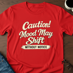 Caution Mood May Shift Without Notice T Shirt Gift For Adults