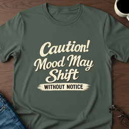Caution Mood May Shift Without Notice T Shirt Gift For Adults