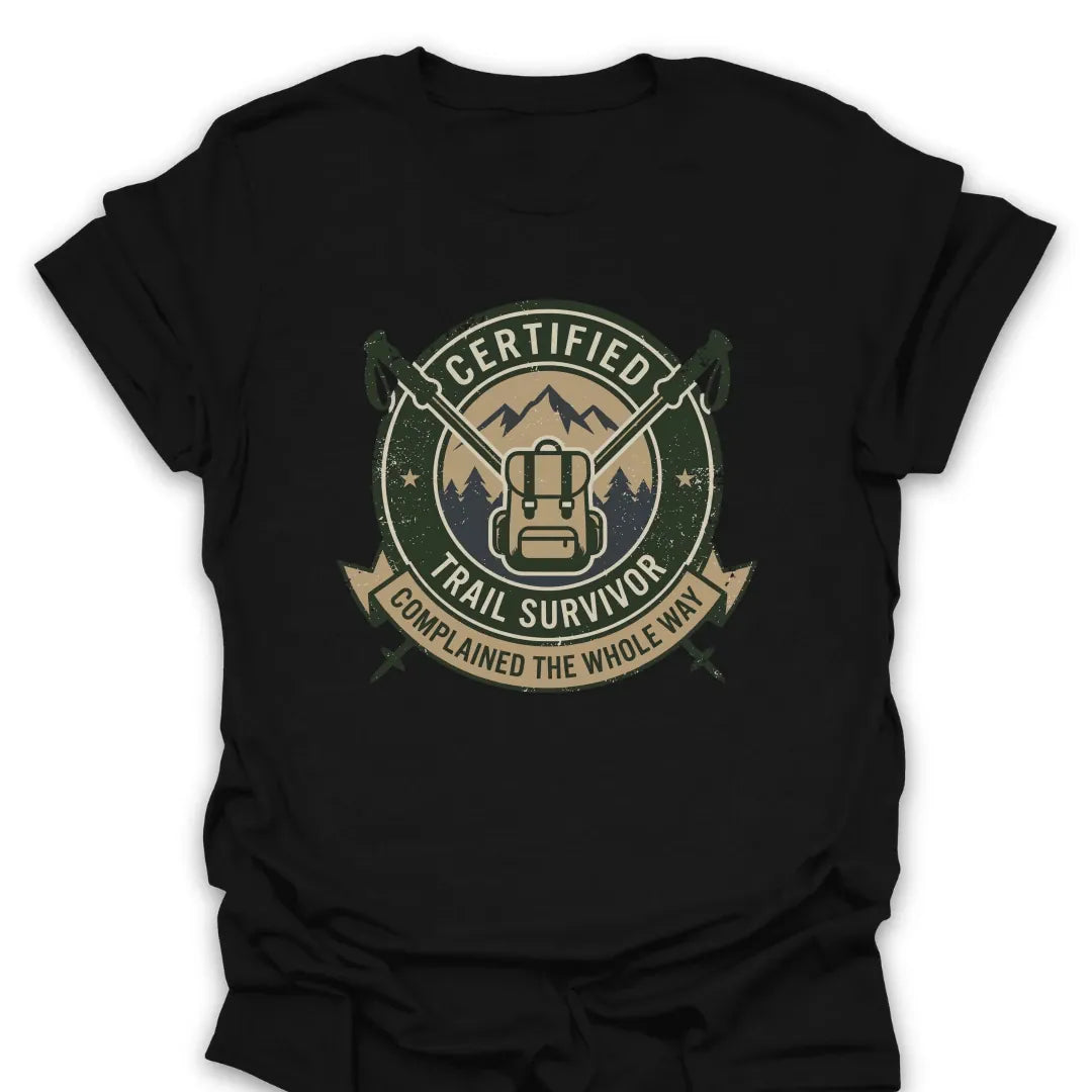 Certified Survivor T Shirt Gift For Hiker