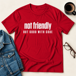 Not Friendly But Good With Code T Shirt Gift For Adults