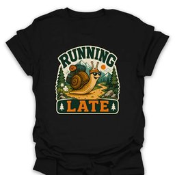 Running Late Snail T Shirt Gift For Hiker