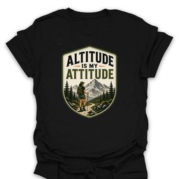 Altitude Is My Attitude T Shirt Gift For Hiker