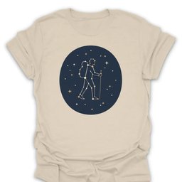 Constellation Hiker T Shirt Gift For Hiker